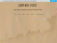 Tablet Screenshot of ginnywolfstudio.com